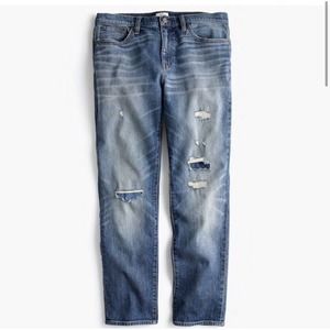 J. Crew Slim Broken In Boyfriend Jeans Size 23 Blue Patches
